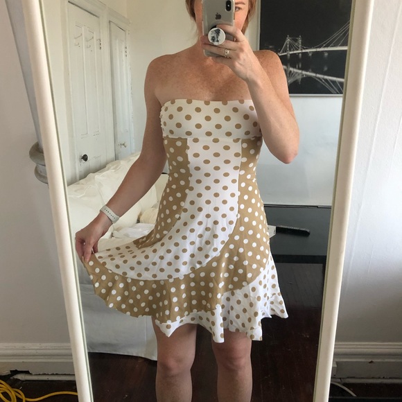 Strapless print dress - Picture 3 of 5